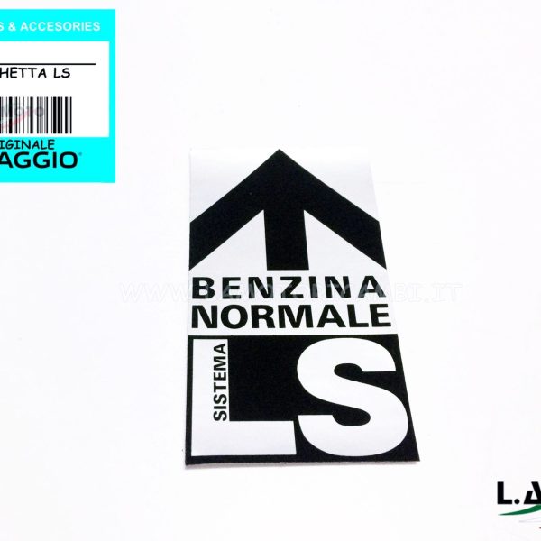 TARGHETTA ADESIVA “BENZINA NORMALE” PER PIAGGIO APE MP 501 – 601 ORIGINALE PIAGGIO 182733
