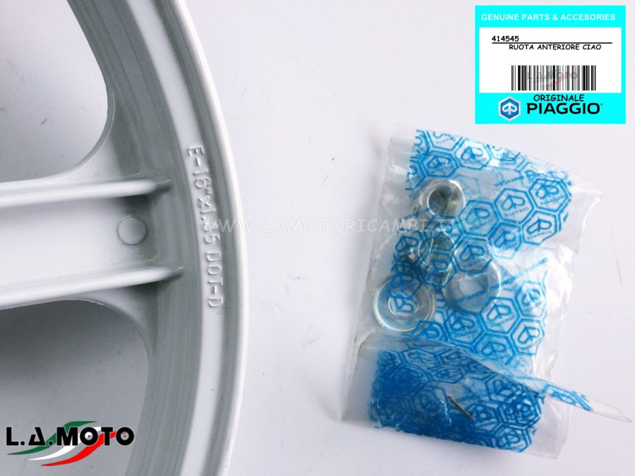 CERCHIO RUOTA ANTERIORE PER PIAGGIO CIAO ORIGINALE PIAGGIO 414545 - immagine 3