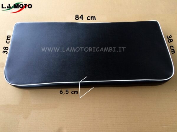 SEDILE BIPOSTO NERO CON BORDINO BIANCO PER PIAGGIO APE 150
