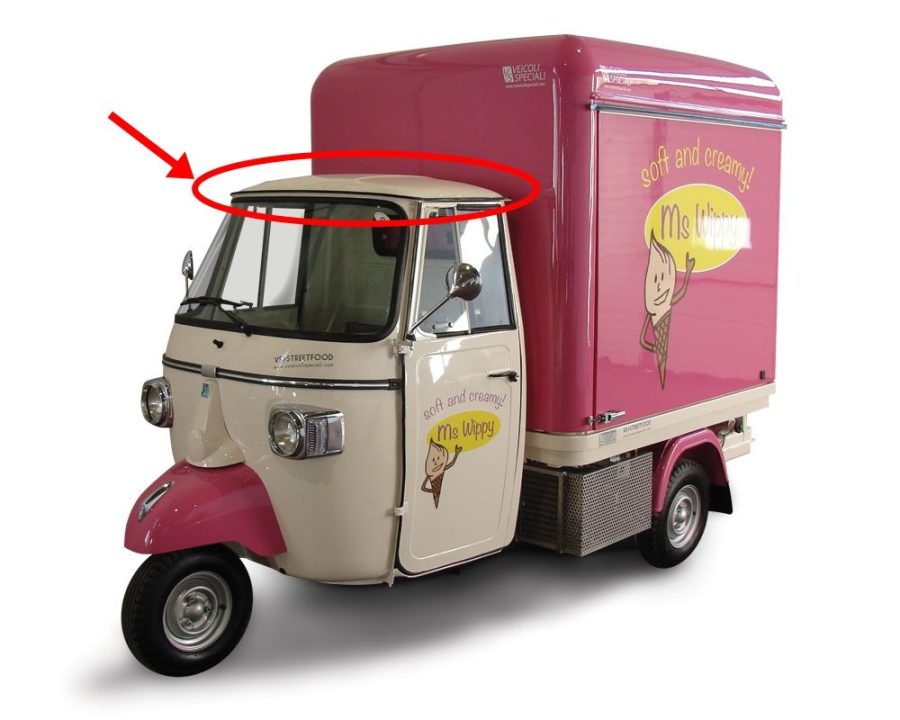 BORDINO NERO PER CABINA PIAGGIO APE - immagine 3
