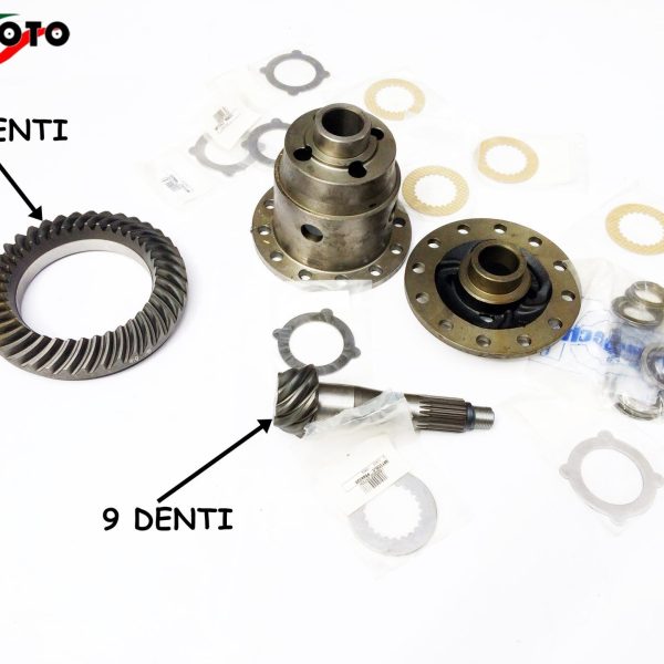 KIT MODIFICA COPPIA CONICA POSTERIORE RIDOTTA 8/39 DENTI PER PIAGGIO PORTER MAXXI