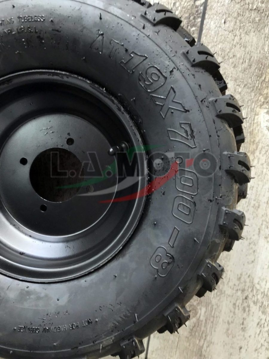 PNEUMATICO COMPLETO DI CERCHIO 19 700 8 PER QUAD - immagine 2