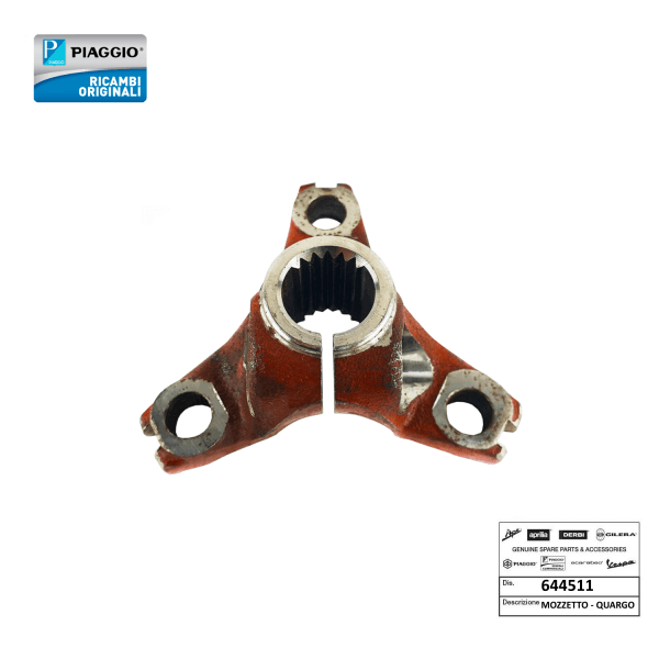 644511 - MOZZETTO CROCIERA SEMIASSE FORO 12 MM ORIGINALE PIAGGIO QUARGO APE POKER MAX CAR