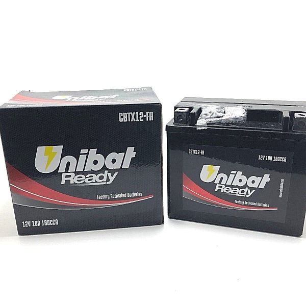 BATTERIA MOTO SCOOTER CBTX12-BS UNIBAT READY 10AH PER PIAGGIO LIBERTY 125 12