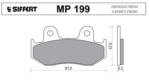 PASTIGLIE SIFFERT MP 199 HONDA SH 125 150 ANTERIORI DAL 01 AL 08