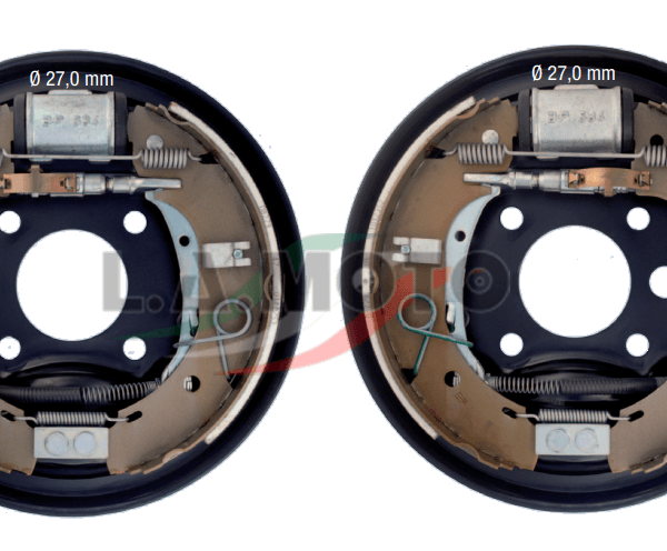 COPPIA PLATTO COMPLETI FRENO POSTERIORE DESTRO E SINISTRO R.O. 837080-837081