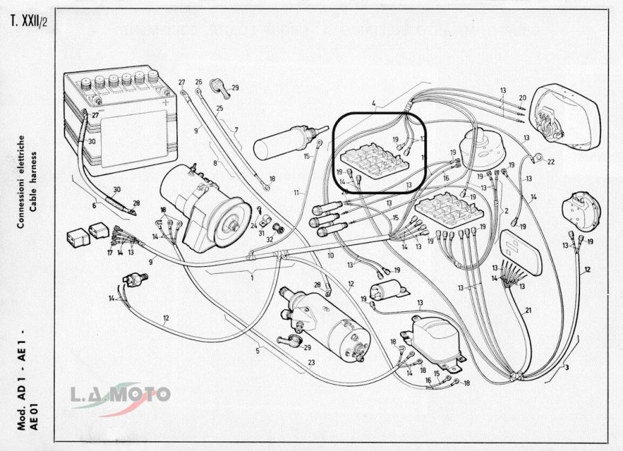 PORTA FUSIBILI PER  APE 3a SERIE-APE 150 -APE C  ANNI 50—70 - immagine 2