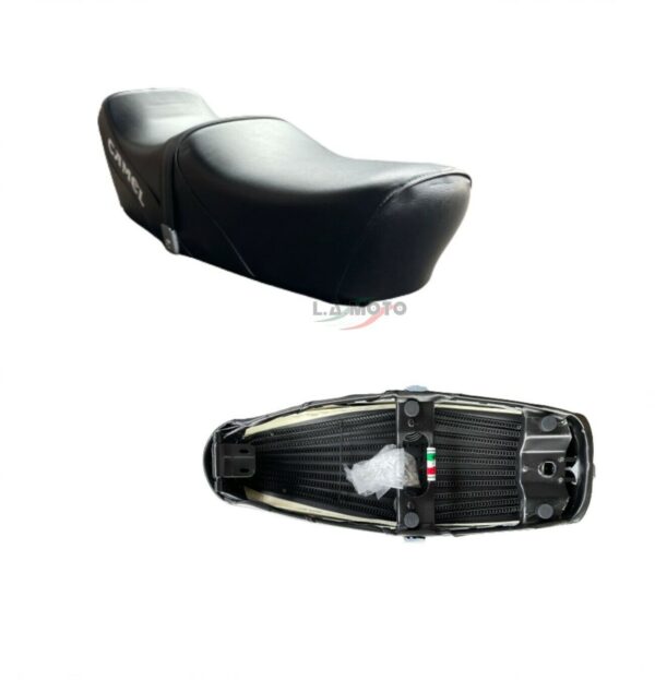 SELLA NERA CAMEL FONDO IN LAMIERA PER PIAGGIO VESPA 50 SPECIAL 125 ET3 PRIMAVERA