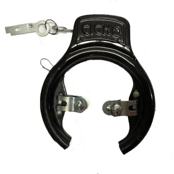 LUCCHETTO AD ARCO CIGNO MOD.PRIMAVERA NERO,PER FRENO A BACCHETTA O BICI VINTAGE