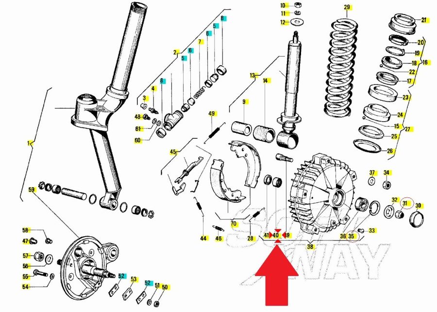 GABBIA A RULLI PIAGGIO APE 243804 - immagine 3