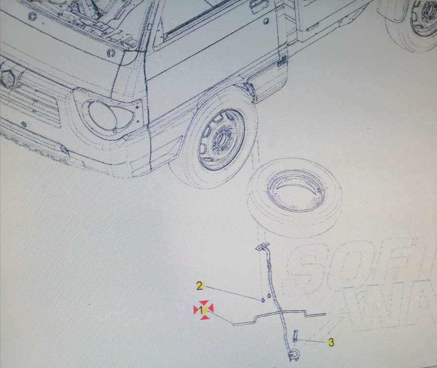 SUPPORTO RUOTA DI SCORTA PORTER QUARGO PIAGGIO - immagine 4