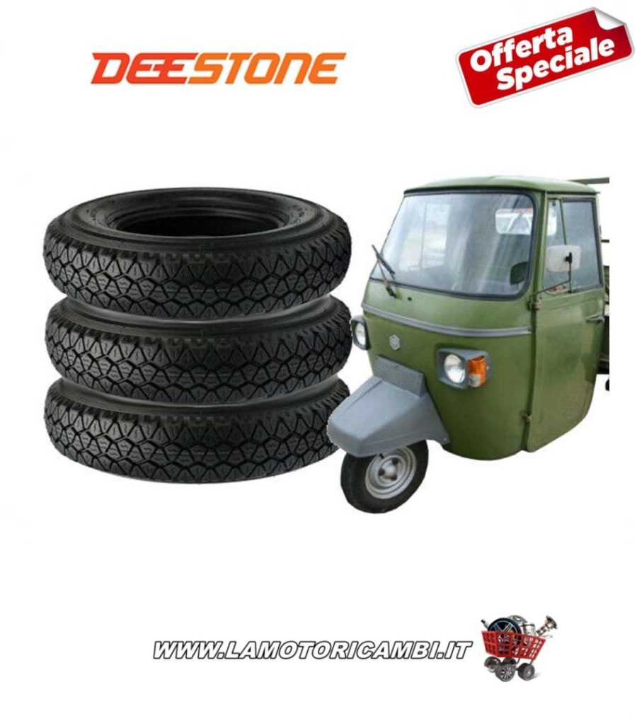 KIT PNEUMATICI 4.50-10 DEESTONE PER PIAGGIO APE MP TUTTI I MODELLI