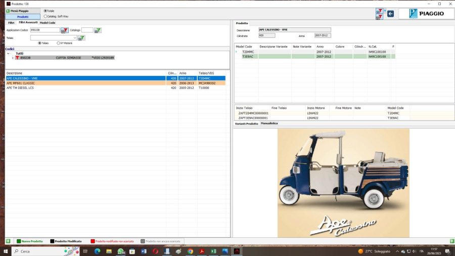 L2920189 CUFFIA INTERNA SEMIASSE APE 420 CALESSINO CLASSIC TM DIESEL LCS - immagine 2